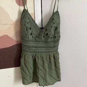 Green summer tank top